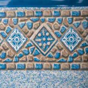 Oval pool liner med frieze kant 610x375 h 1,32 m