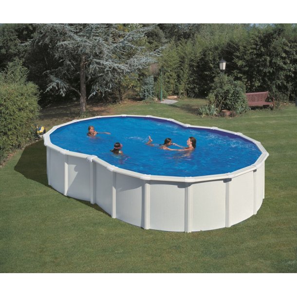 Stlvgs pool - 8-tals form 6,4 x 3,9 m h 1,2 m - Gre