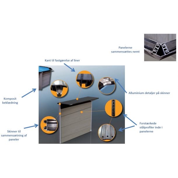 Gre - Avantgarde - Komposit Tr Pool Rund  4,1 m Hjde 1,24 m Gre