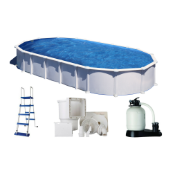 Gre - Oval Stlvgs Pool 7,3 x 3,75 m Hjde 1,32 m Uden ben