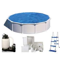 Stlvgs pool Rund Hjde 1,2 m Fs i 2 strrelser 2,4-3,0 m