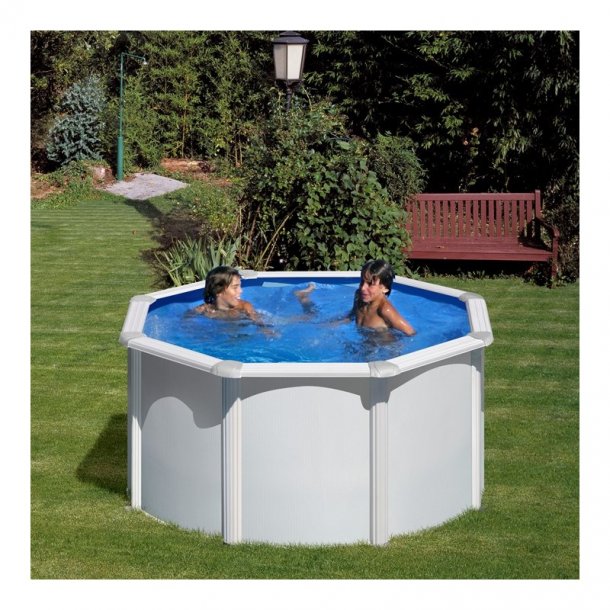 Stlvgs pool Rund Hjde 1,2 m Fs i 2 strrelser 2,4-3,0 m
