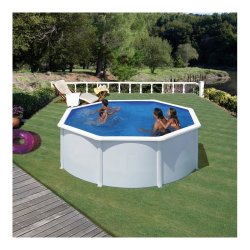 Stlvgs pool Rund Hjde 1,2 m Fs i 2 strrelser 2,4-3,0 m