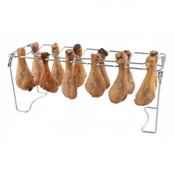 Holder til kyllingelr og vinger p grill eller i ovn