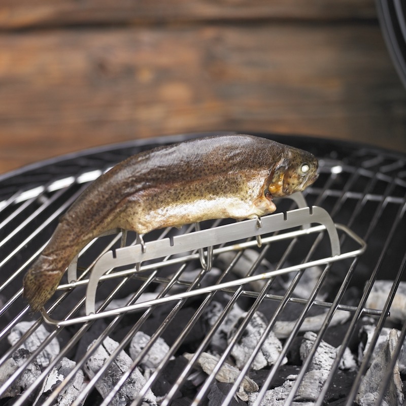 Rösle fiskeholder af stål - Til tilberedning af fisk