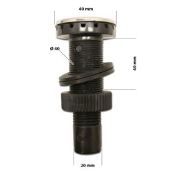 PLASTIC Hoved + SS COVER TIL PLASTIC SPA AIR JET