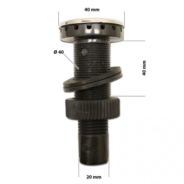 PLASTIC Hoved + SS COVER TIL PLASTIC SPA AIR JET