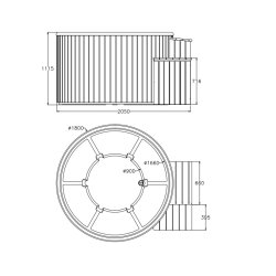 Citytub Vildmarksbad Arctic Gasovn Isoleret Black marple