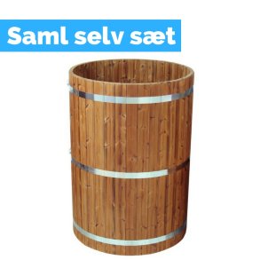 Koldtvandskar i Varmebehandlet tr&aelig; - &Oslash;100 x 150 cm - Saml Selv