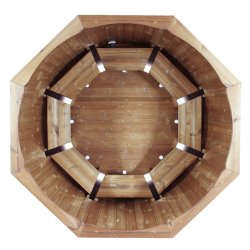 Vildmarksbad 180 cm Udvendig ovn Thermowood Saml selv