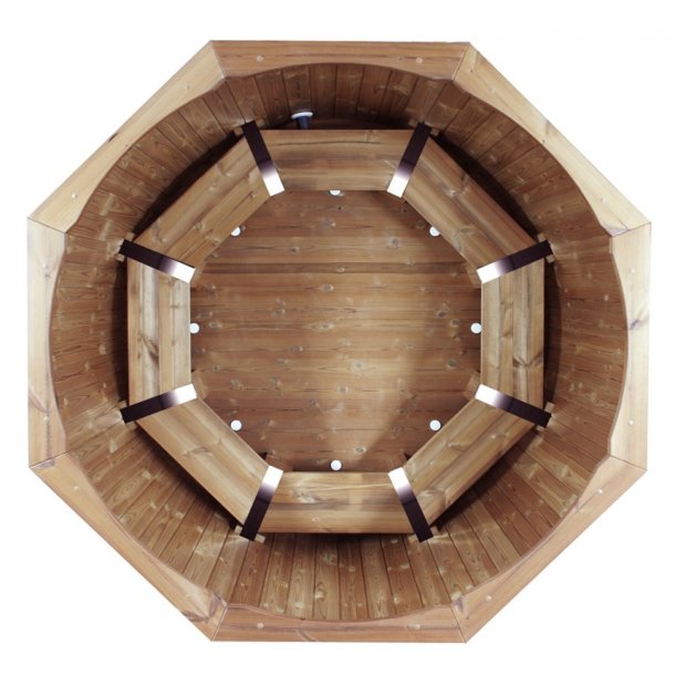 Vildmarksbad 180 cm Udvendig ovn Thermowood Saml selv