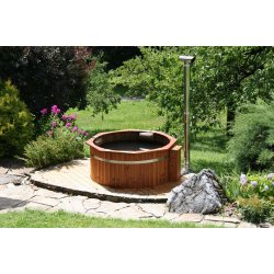 Vildmarksbad 150 cm Udvendig ovn Thermowood Saml selv