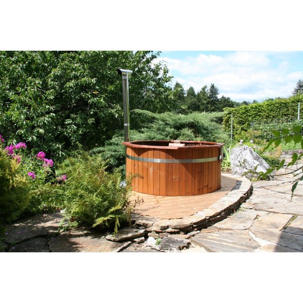 Vildmarksbad 180 cm Udvendig ovn Thermowood Saml selv