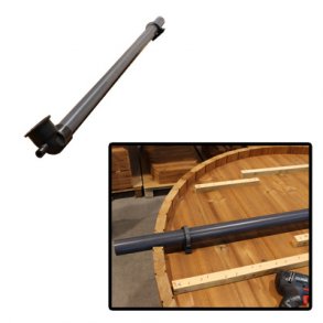 Bund tilslutningsrr til ovn for vildmarksbad  180 cm