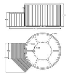 Udespa Topspa XS Black Marple Topisoleret Wifi