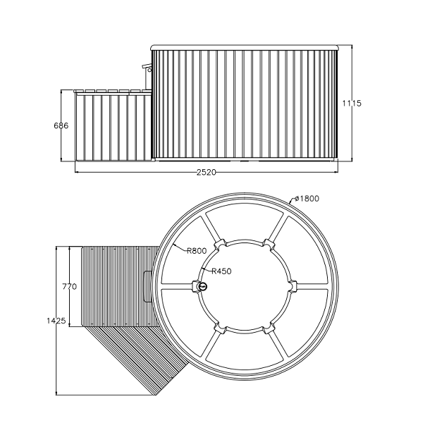 Udespa Topspa XS Black Marple Topisoleret Wifi