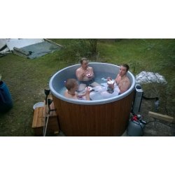 Citytub Arctic Gasovn Isoleret Polyethylen-Thermowood - Grafit sort - LED - Digital
