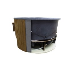 Vildmarksbad - Finntub Nordic - 30 kw brndeovn Sort