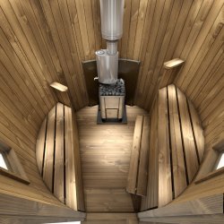 Sauna Tnde Thermowood 180 Brndeovn-Stlplade Saml selv