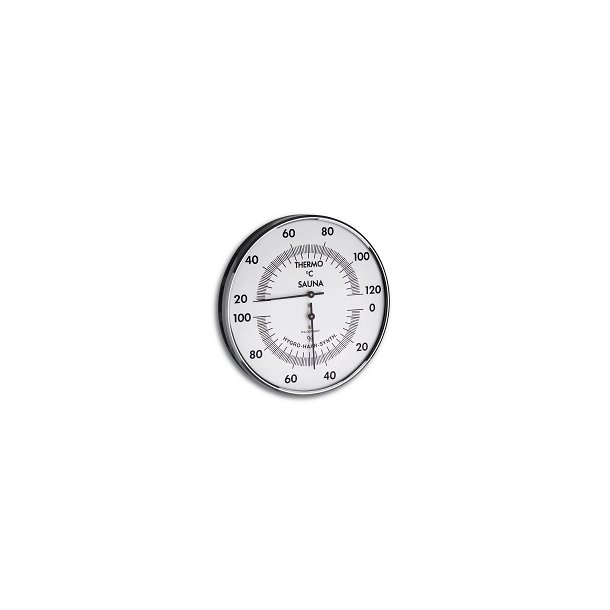 Sauna Termometer - Hygrometer 13,2 Forkromet messing
