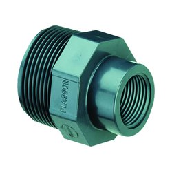 Reduktionsnippel med ud og indvendigt gevind