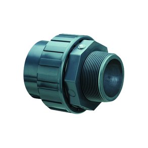 PVC fitting - Union - lim og udvendigt gevind - 3 strrrelser
