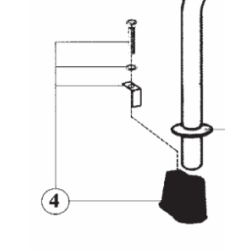 Indst�bningsdel til mont. af stige i betonkant