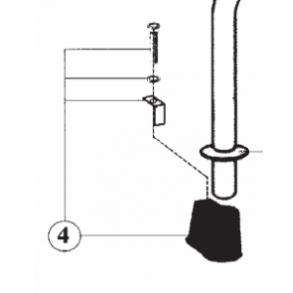 Indstbningsdel til mont. af stige i betonkant