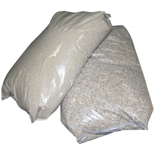 Filtersand til sandfilterpumpe 0,4-0,8 mm Nr. 0 - 25 kg - fin