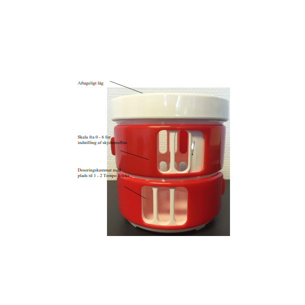 Saniklar - Dispenser til 2 stk Tempo Sticks - Klor