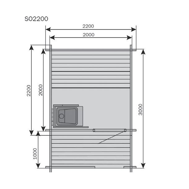 Sauna hytte med brndeovn - Kuikka