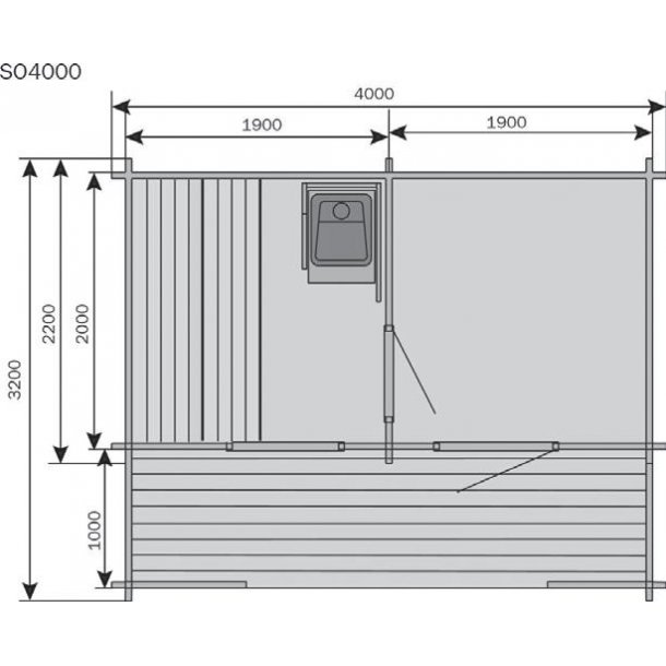 Sauna hytte med elovn - Keitele