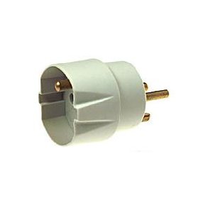 LK Adapterstik fra Schuko EU jord til dansk jord