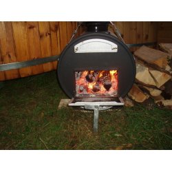 Vildmarksbad 150 cm Udvendig ovn Thermowood Saml selv