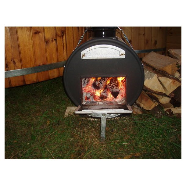 Vildmarksbad 150 cm Udvendig ovn Thermowood Saml selv