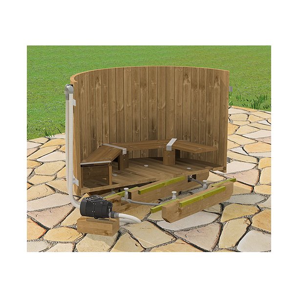 Boble massage system til vildmarksbad  150-160 cm (6 dyser)